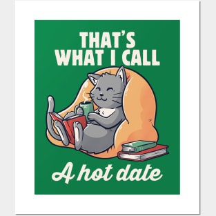 Hot Date Cute Funny Cat Gift Posters and Art